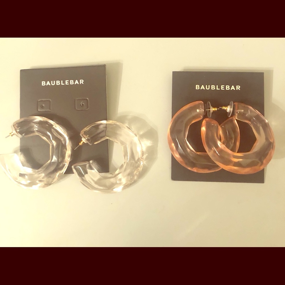 Baublebar Lucite Hallee hoop earrings - 2 choices